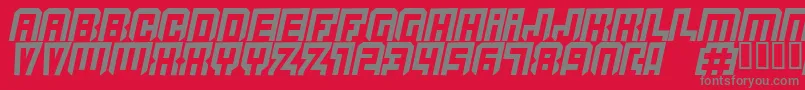 Quicksil Font – Gray Fonts on Red Background