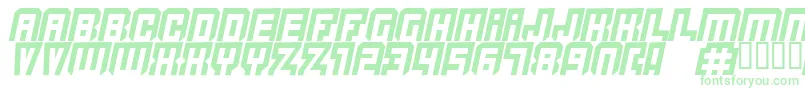 Czcionka Quicksil – zielone czcionki na białym tle