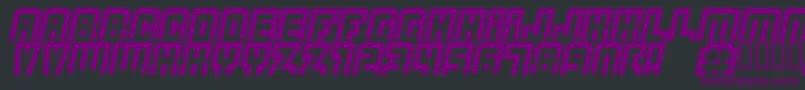 Quicksil-fontti – violetit fontit mustalla taustalla