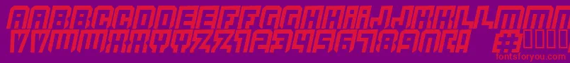 Fonte Quicksil – fontes vermelhas em um fundo violeta