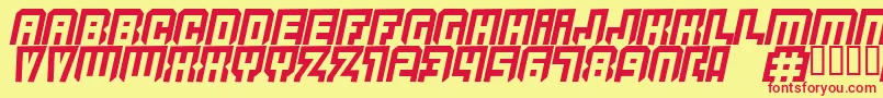 Quicksil Font – Red Fonts on Yellow Background