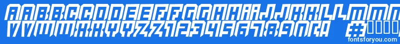 Шрифт Quicksil – белые шрифты на синем фоне