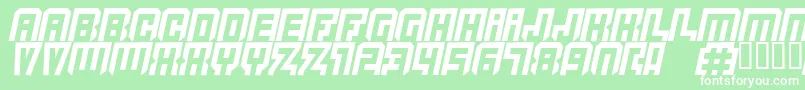 Quicksil-Schriftart – Weiße Schriften auf grünem Hintergrund