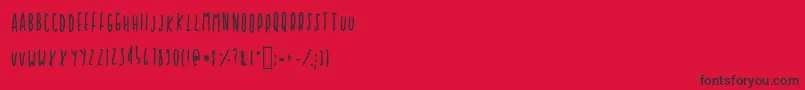 Шрифт Cupcakie – чёрные шрифты на красном фоне