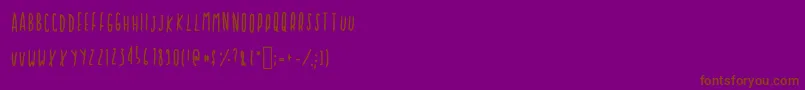 Cupcakie-Schriftart – Braune Schriften auf violettem Hintergrund