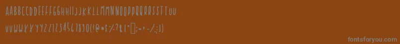 Czcionka Cupcakie – szare czcionki na brązowym tle