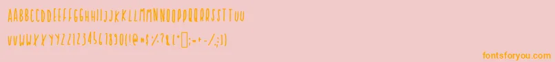 Шрифт Cupcakie – оранжевые шрифты на розовом фоне