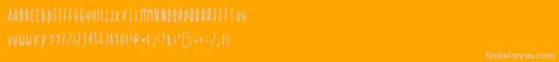 Cupcakie Font – Pink Fonts on Orange Background