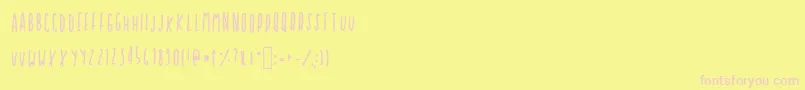 Cupcakie Font – Pink Fonts on Yellow Background