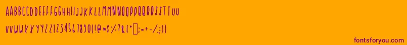 Cupcakie-Schriftart – Violette Schriften auf orangefarbenem Hintergrund