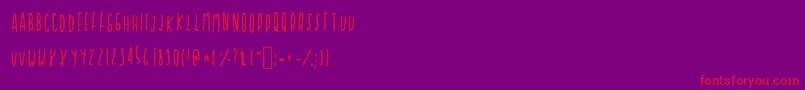 Cupcakie Font – Red Fonts on Purple Background