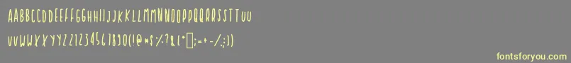Cupcakie Font – Yellow Fonts on Gray Background