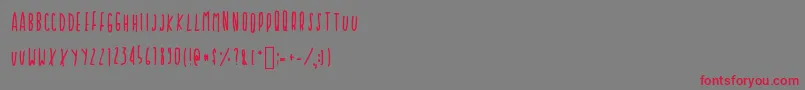 cupcakie Font – Red Fonts on Gray Background