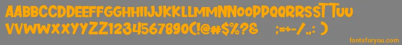 Cupid Deer Font – Orange Fonts on Gray Background