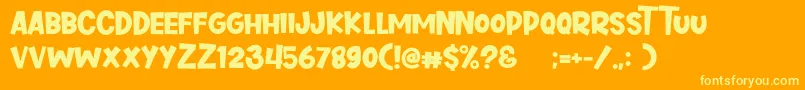 Cupid Deer Font – Yellow Fonts on Orange Background