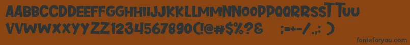 Cupid Deer Font – Black Fonts on Brown Background