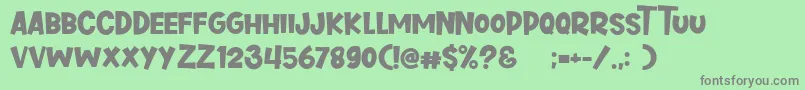 Cupid Deer Font – Gray Fonts on Green Background