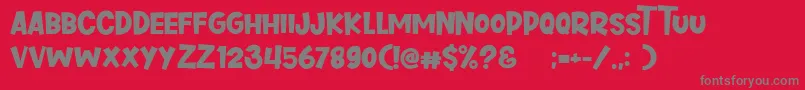 Cupid Deer Font – Gray Fonts on Red Background