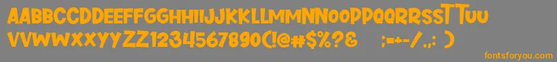 Cupid Deer Font – Orange Fonts on Gray Background