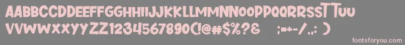 Cupid Deer Font – Pink Fonts on Gray Background