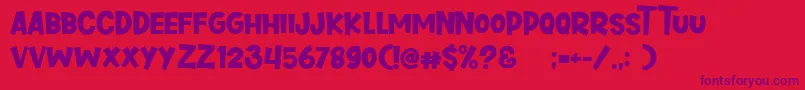Cupid Deer Font – Purple Fonts on Red Background