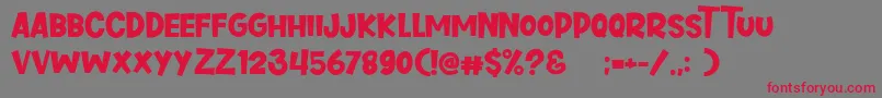 Cupid Deer Font – Red Fonts on Gray Background