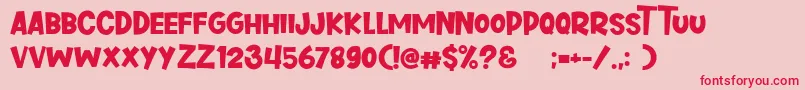 Cupid Deer Font – Red Fonts on Pink Background