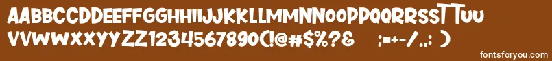 Cupid Deer Font – White Fonts on Brown Background
