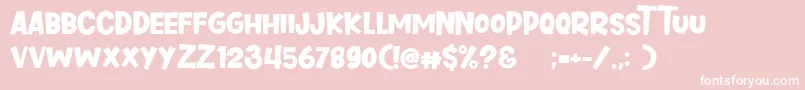 Cupid Deer Font – White Fonts on Pink Background