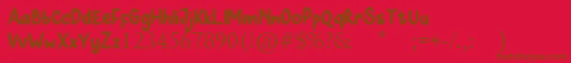 Cupid Love Font – Brown Fonts on Red Background