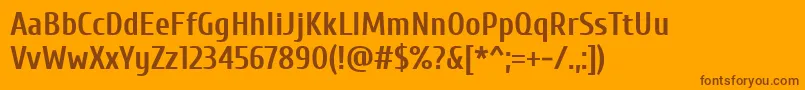 Cuprum Bold Font – Brown Fonts on Orange Background