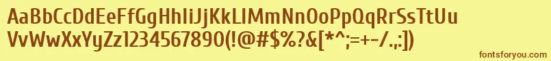 Cuprum Bold Font – Brown Fonts on Yellow Background