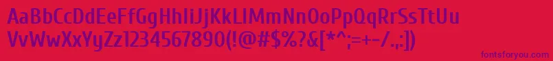 Cuprum Bold Font – Purple Fonts on Red Background
