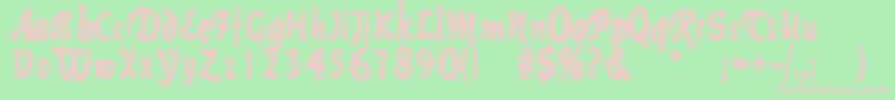 Current Black Font – Pink Fonts on Green Background