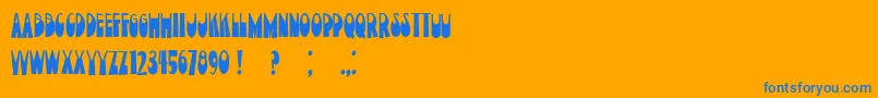 CurrentMoment Font – Blue Fonts on Orange Background