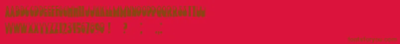 CurrentMoment Font – Brown Fonts on Red Background