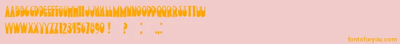 CurrentMoment Font – Orange Fonts on Pink Background