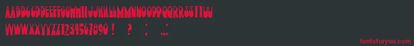 CurrentMoment Font – Red Fonts on Black Background