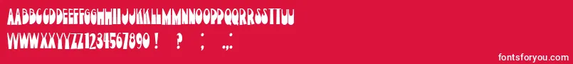 CurrentMoment Font – White Fonts on Red Background