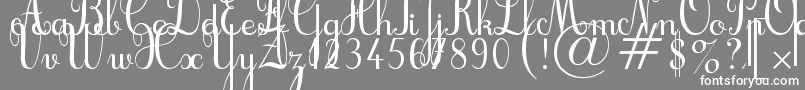 Cursif Font – White Fonts on Gray Background