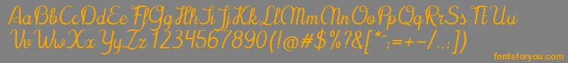 Cursyves Font – Orange Fonts on Gray Background