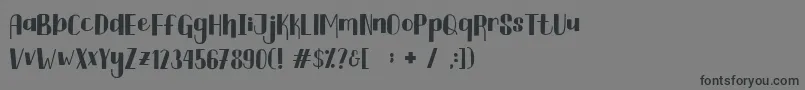 フォントCurtina Font – 黒い文字の灰色の背景