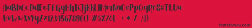 fuente Curtina Font – Fuentes Negras Sobre Fondo Rojo