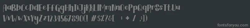 Шрифт Curtina Font – серые шрифты на чёрном фоне