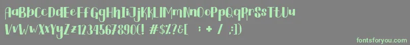 Curtina Font-fontti – vihreät fontit harmaalla taustalla