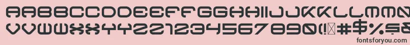 Curves Font – Black Fonts on Pink Background