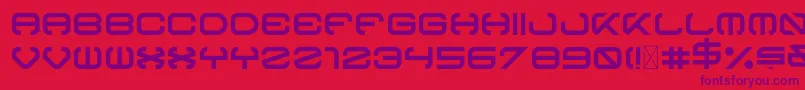 Curves Font – Purple Fonts on Red Background