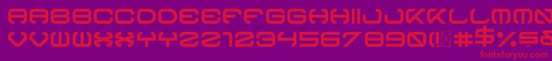 Curves Font – Red Fonts on Purple Background