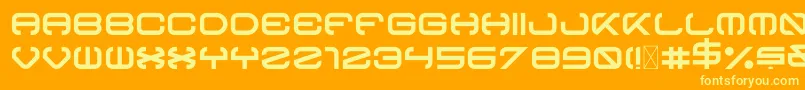 Curves Font – Yellow Fonts on Orange Background