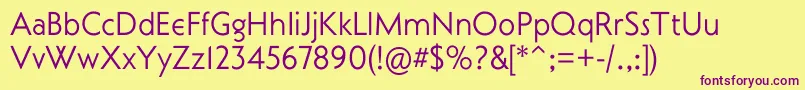 CurwenSans Font – Purple Fonts on Yellow Background